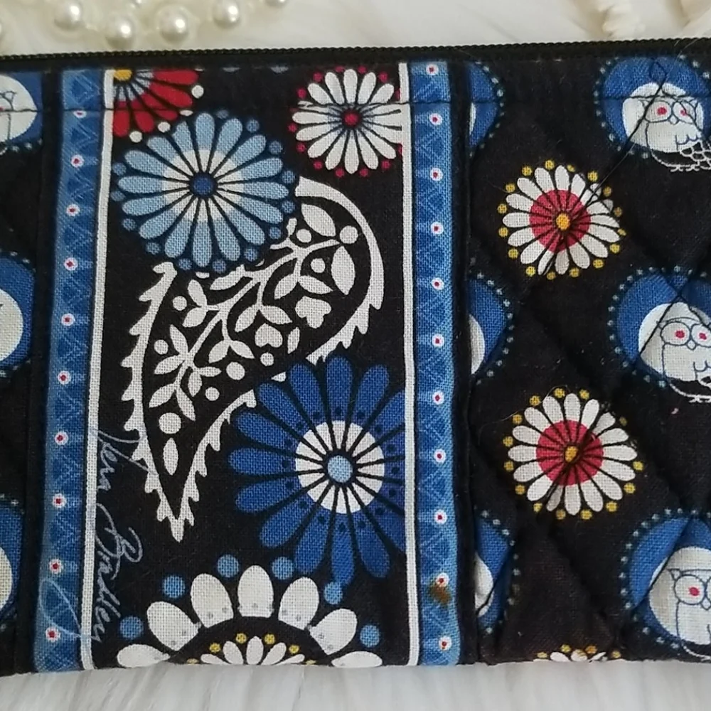 Vera Bradley Night Owl Pencil/Cosmetic Case